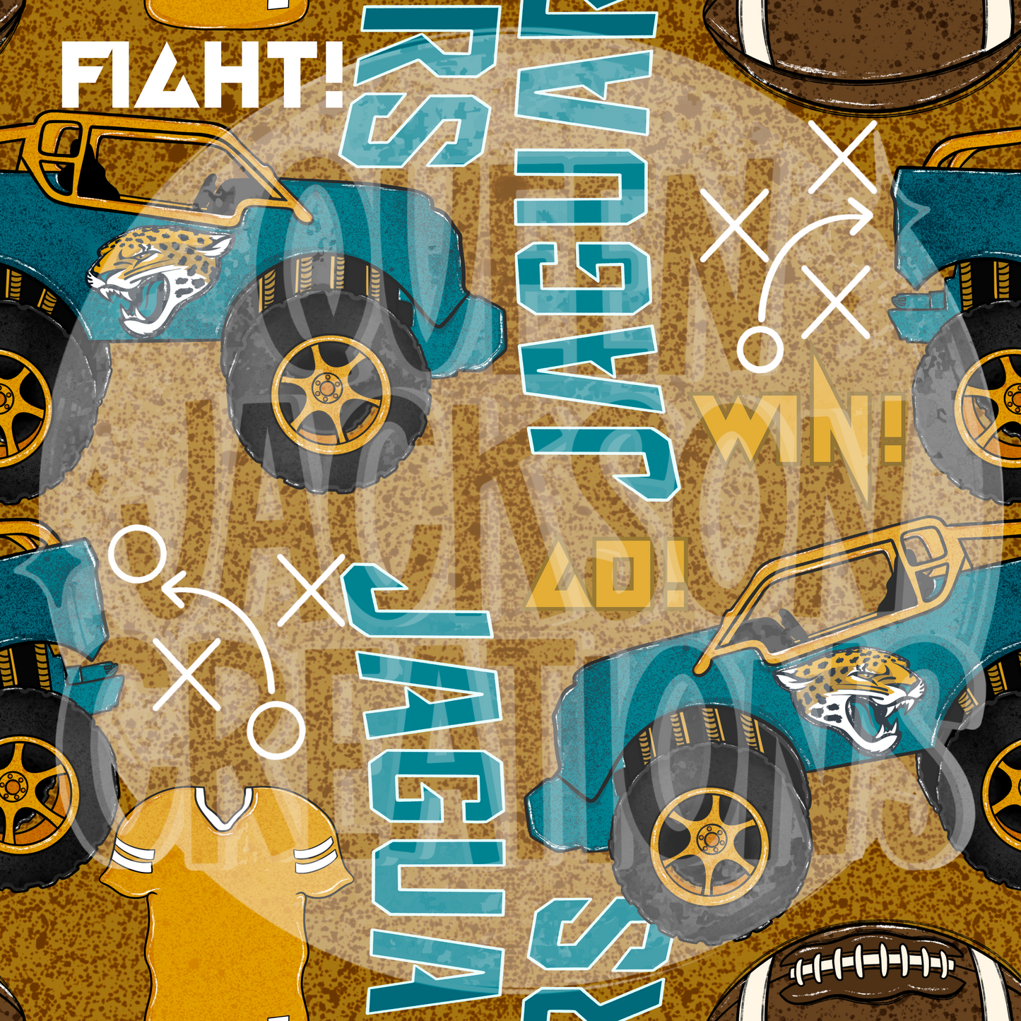 Trucks Jaguars Pattern