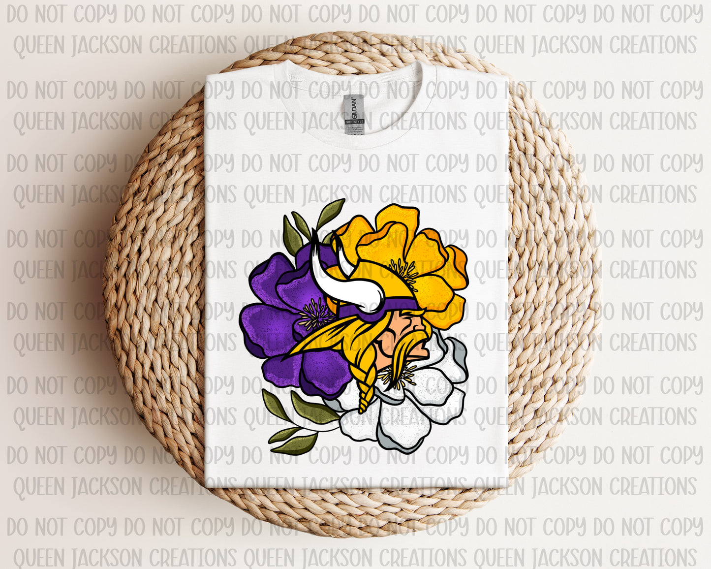 Floral Vikings Pattern- Multiple Colorways