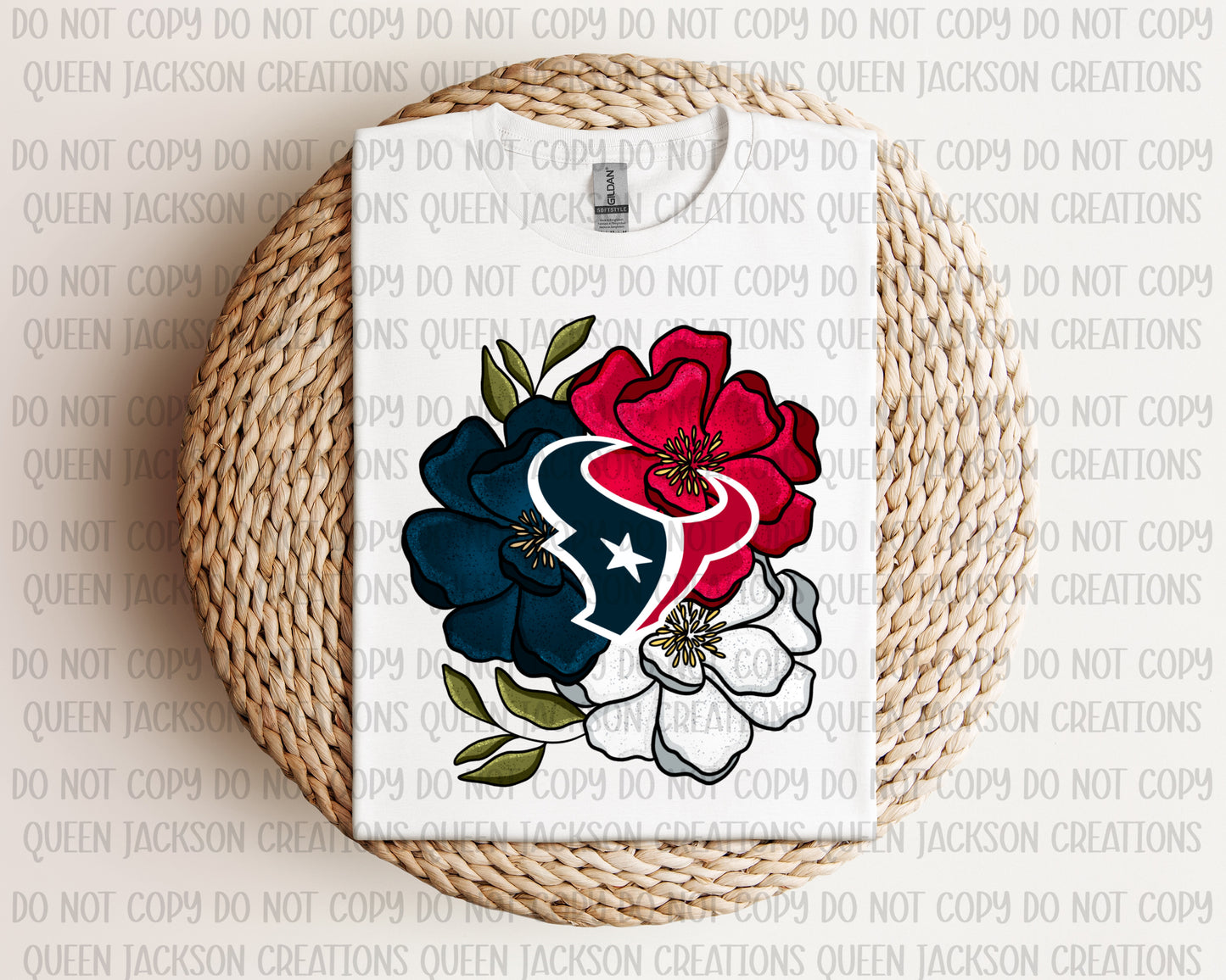 Floral Texans Pattern- Multiple Colorways