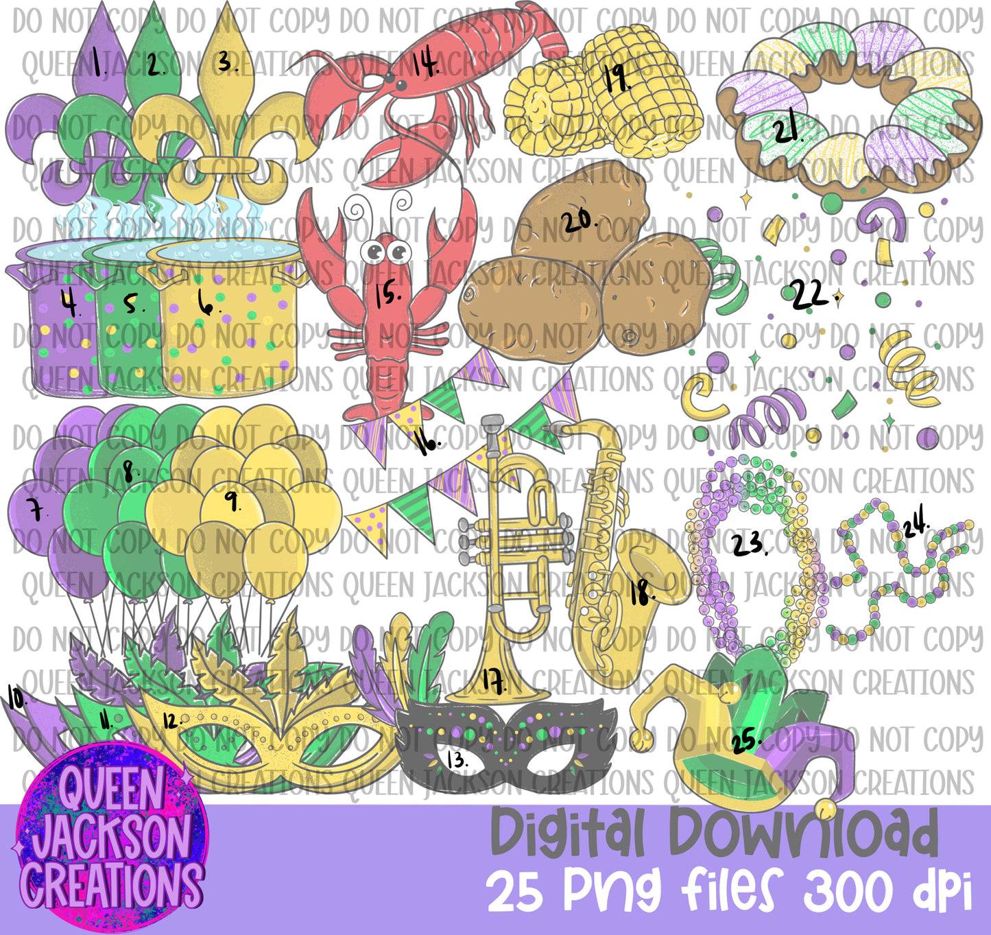 Life of the Mardi Clipart Bundle
