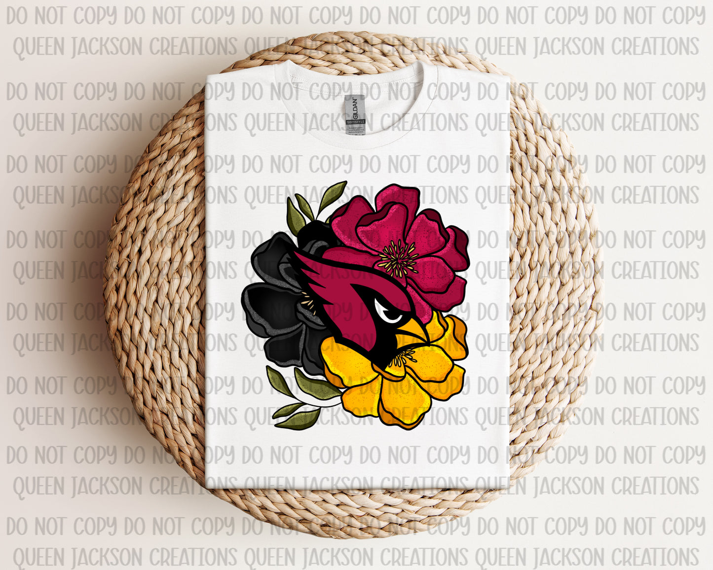 Floral Cardinals Pattern- Multiple Colorways