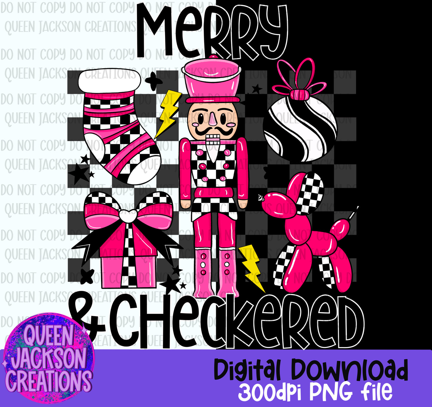 Merry & Checkered PNG