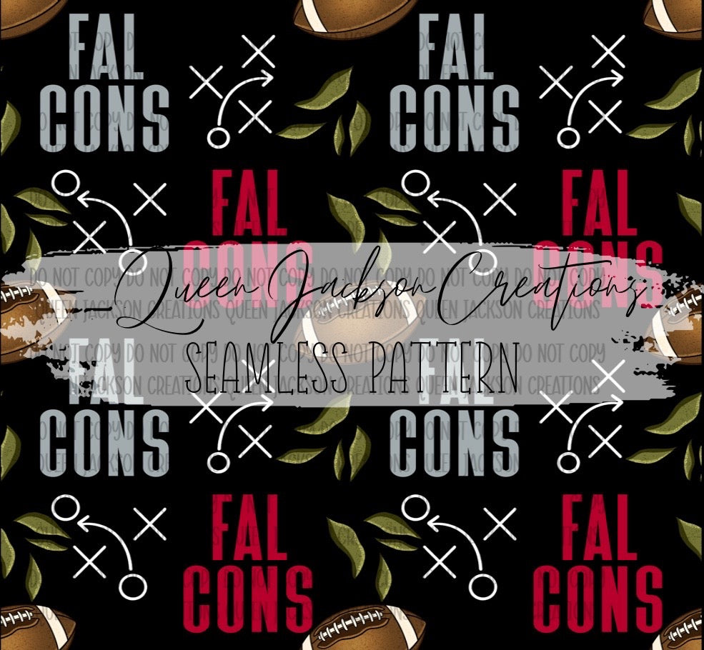 Floral Falcons Pattern- Multiple Colorways