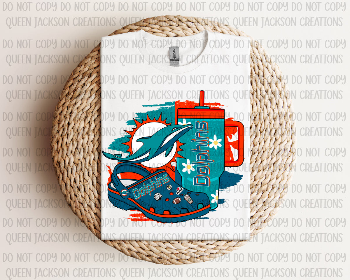 Girly Dolphins Pattern