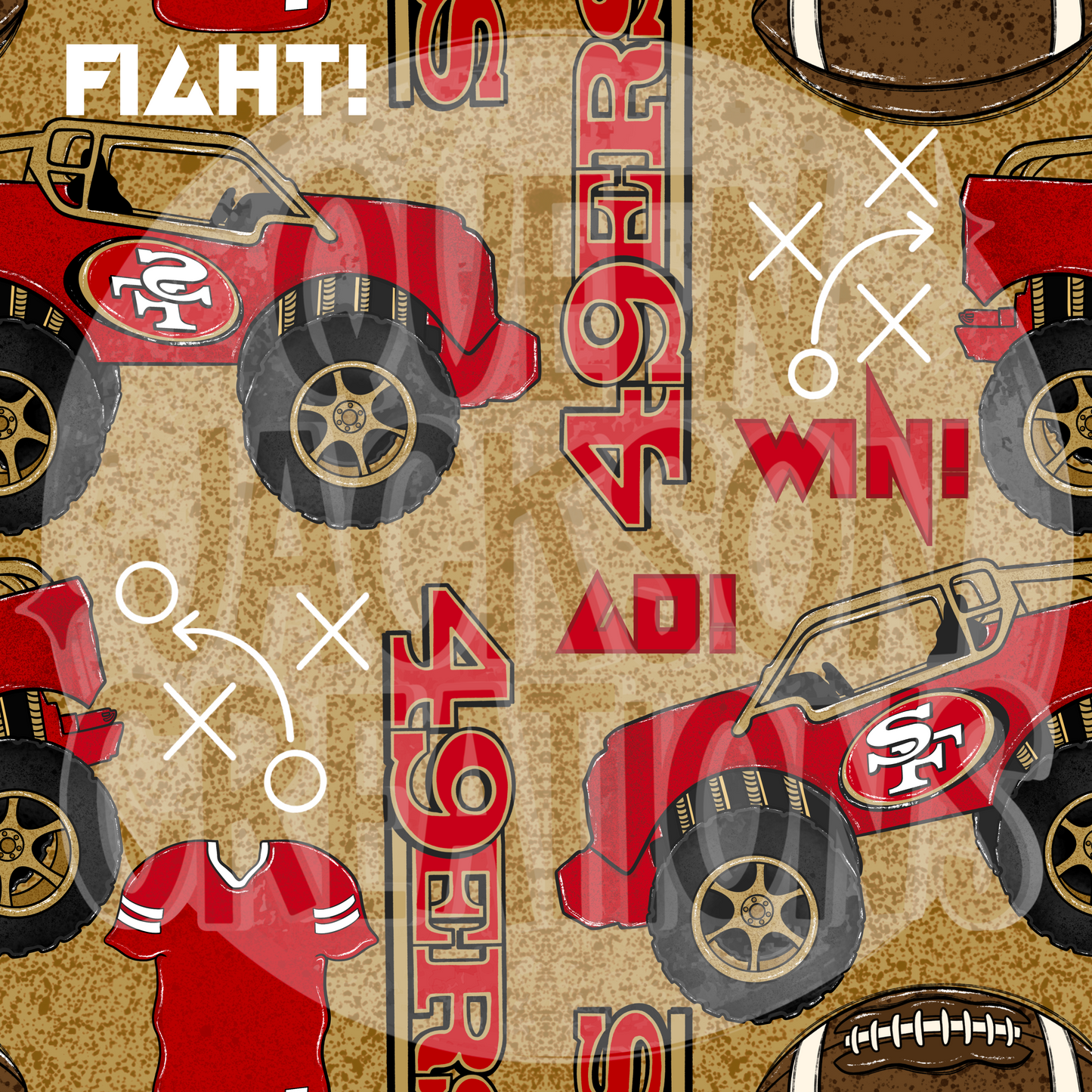 Trucks 49ers Pattern