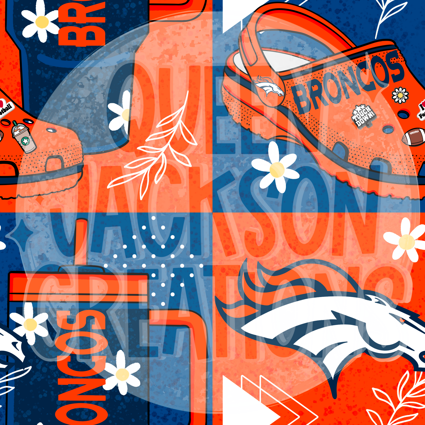 Girly Broncos Pattern