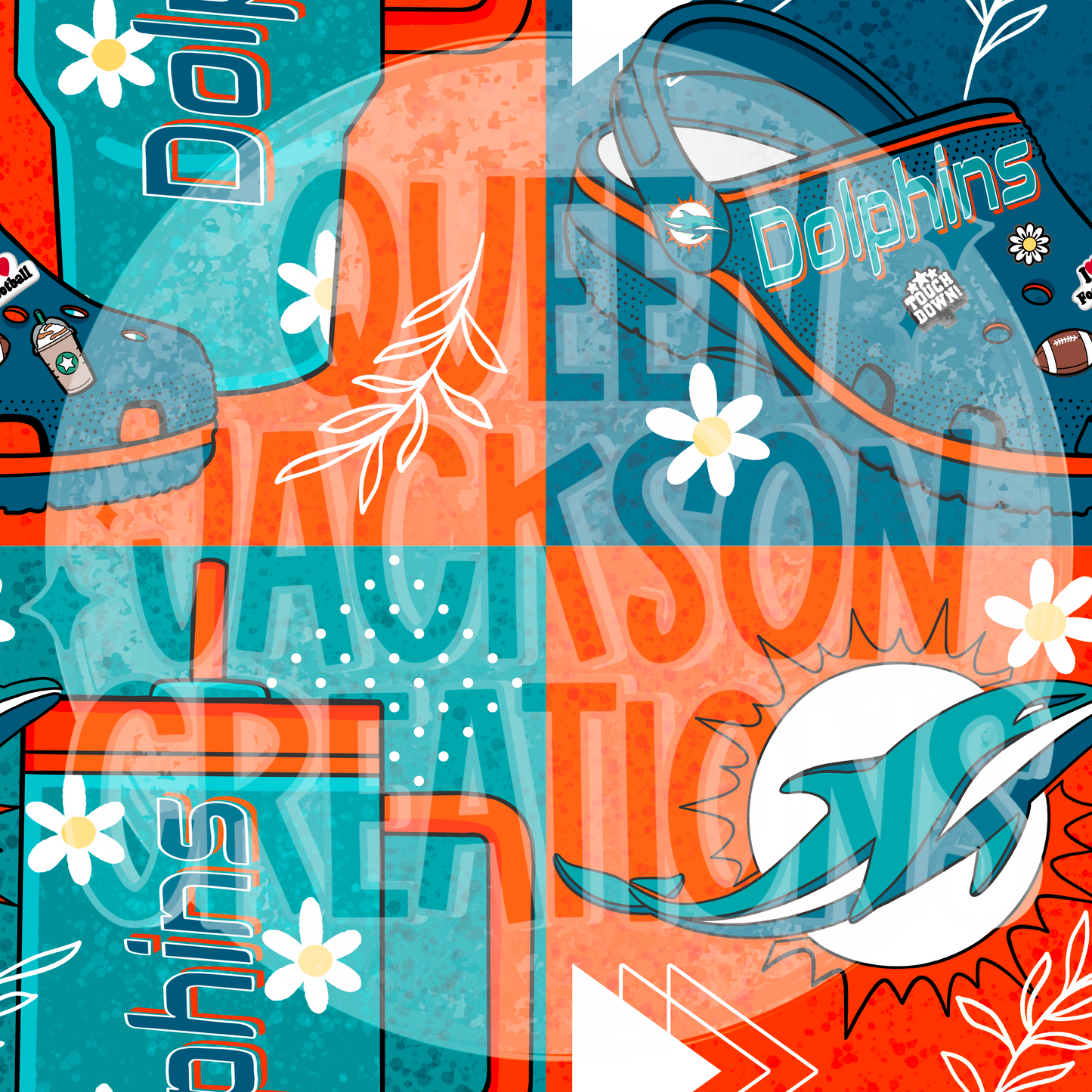 Girly Dolphins Pattern