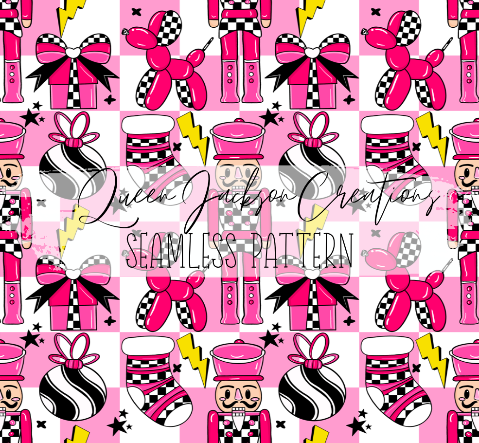 Nutcracker Main Pink Checkered