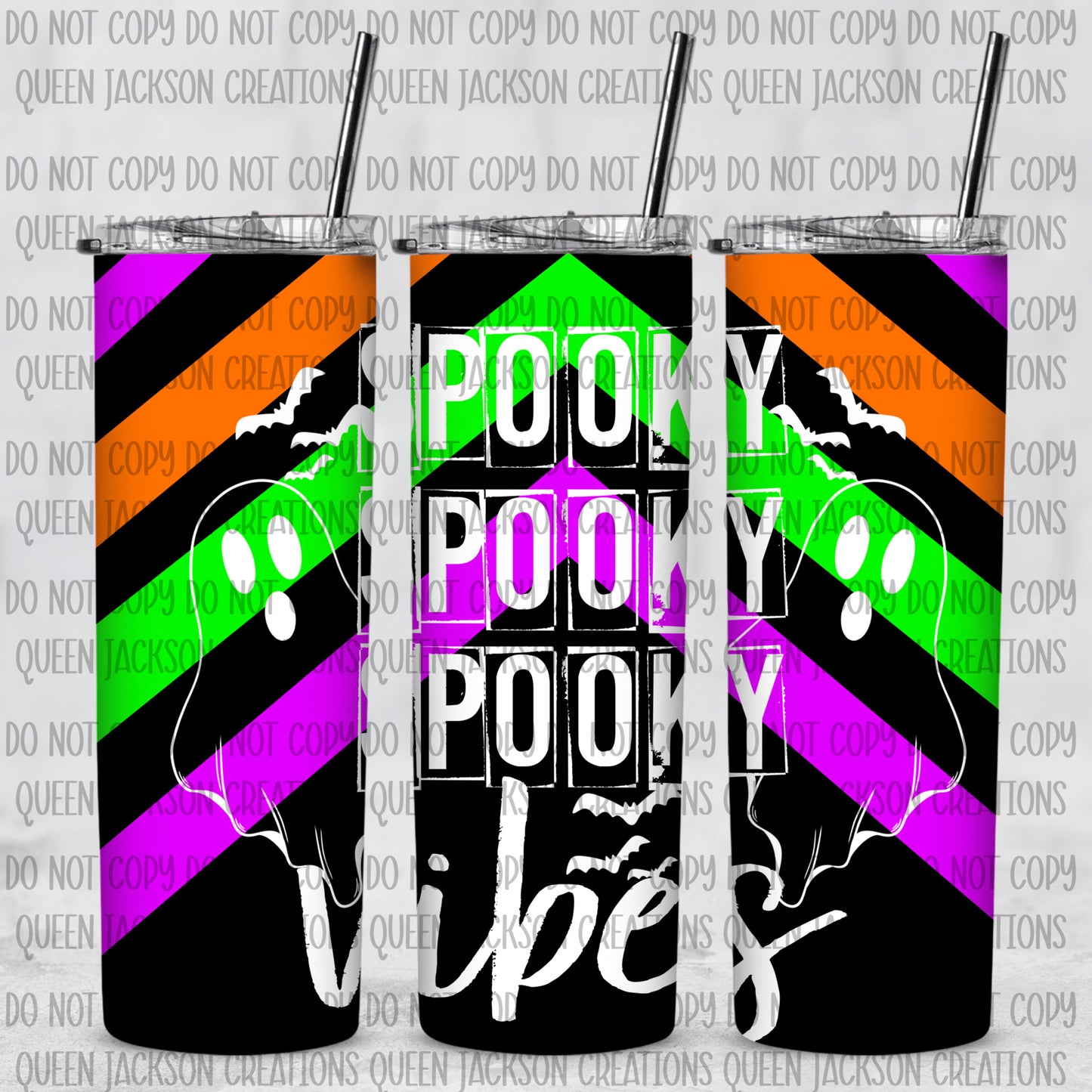 Triple Spooky Tumbler Design