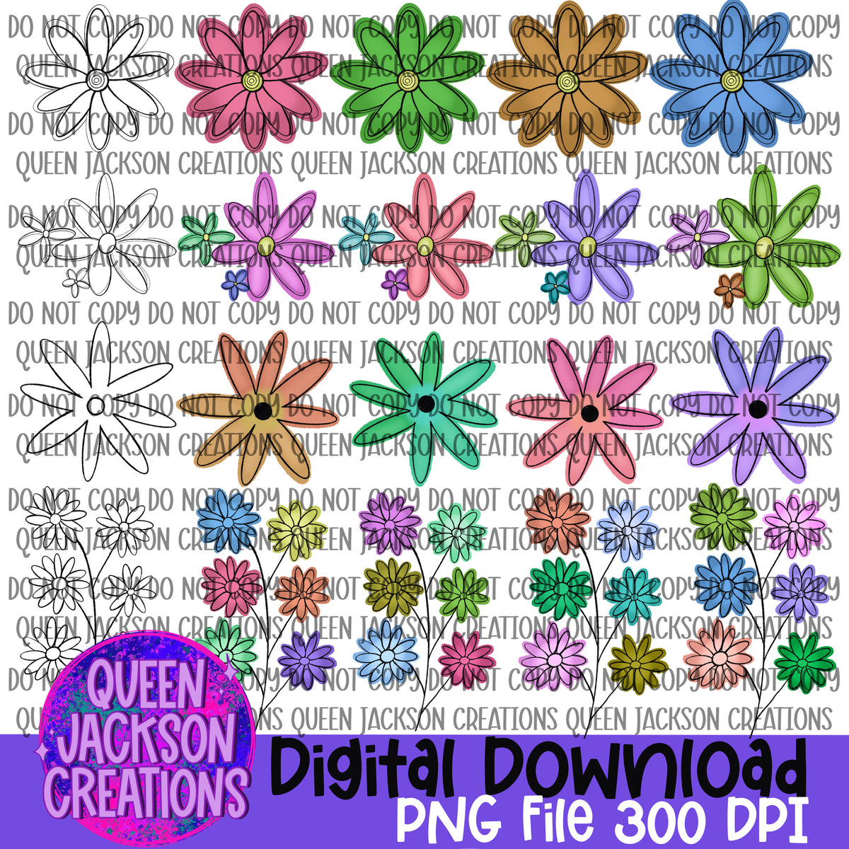 Daisy Clipart Bundle
