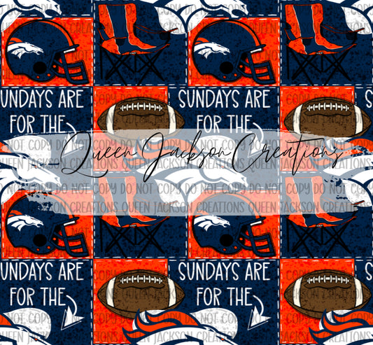 Broncos Patchwork Pattern