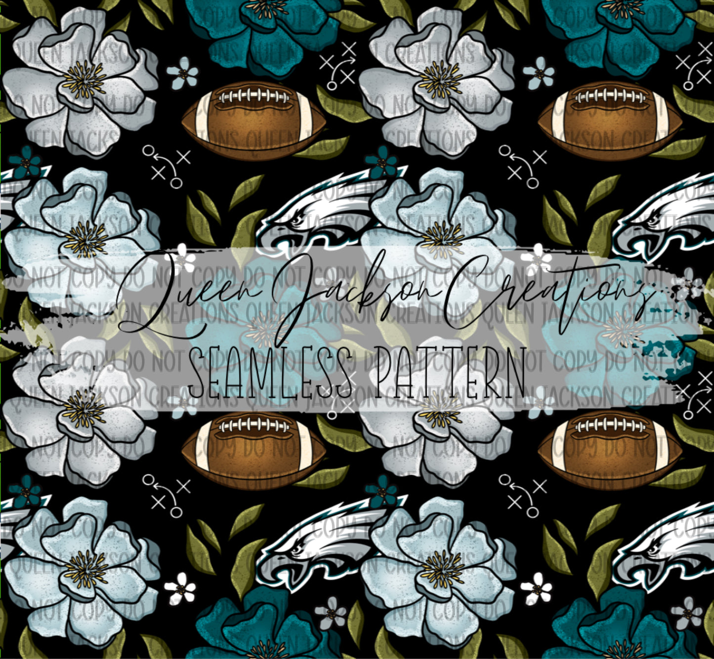 Floral Eagles Pattern- Multiple Colorways