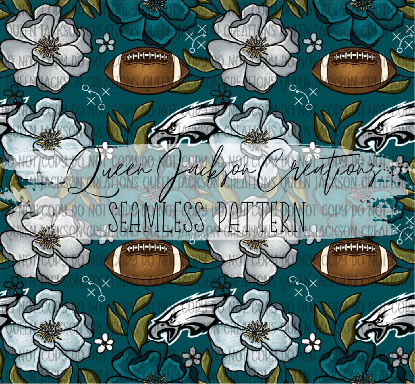 Floral Eagles Pattern- Multiple Colorways