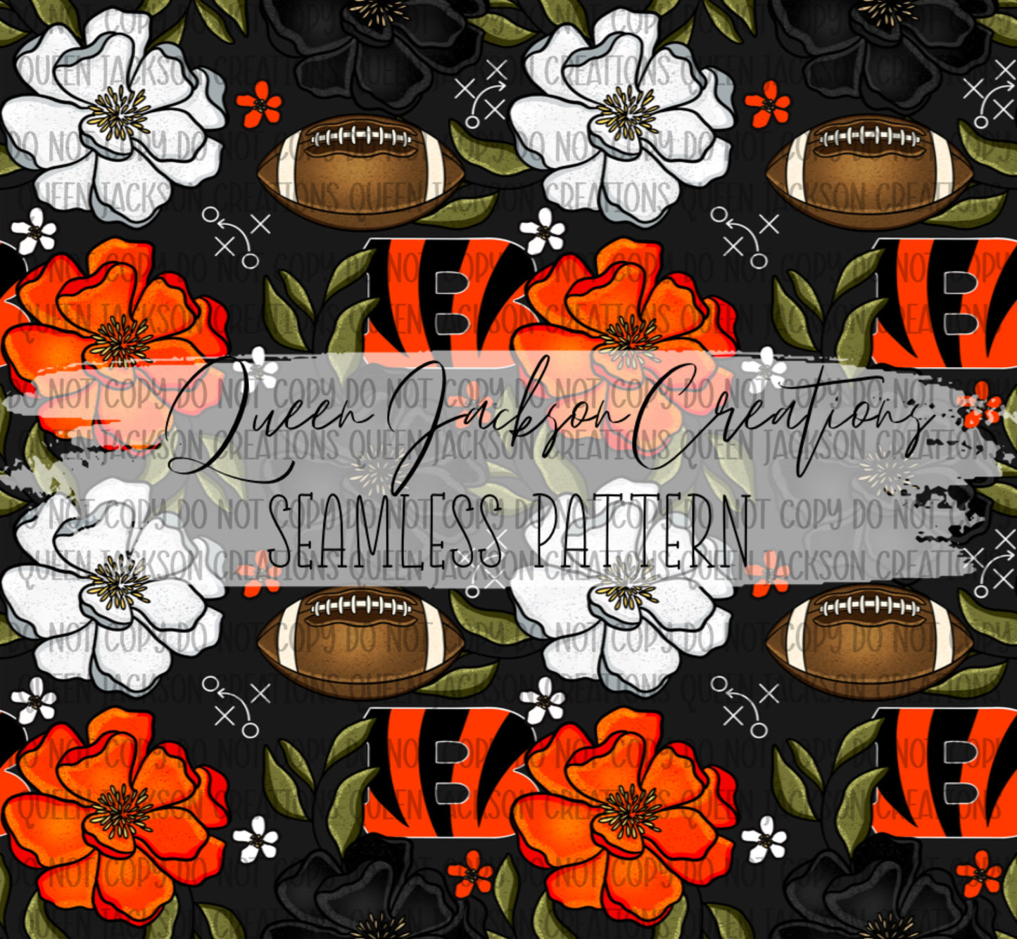 Floral Bengals Pattern- Multiple Colorways