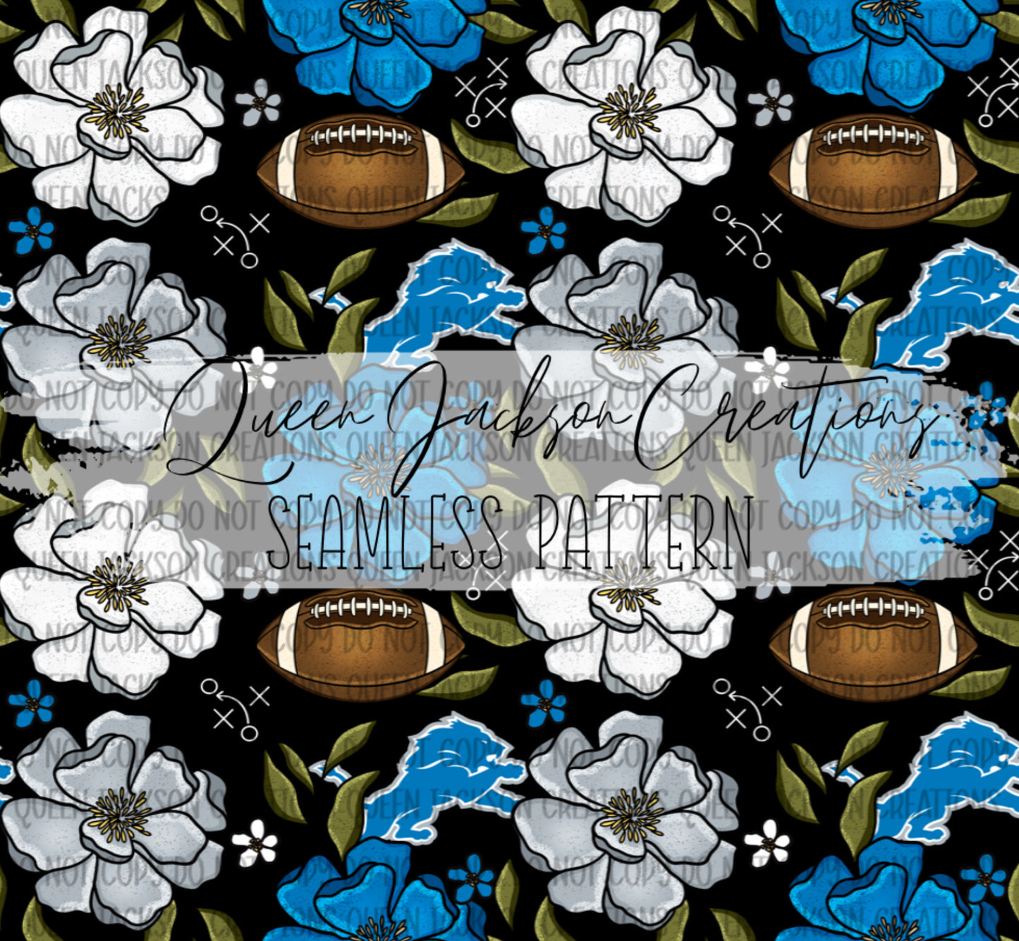 Floral Lions Pattern- Multiple Colorways