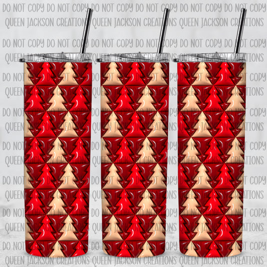 Red Christmas Trees Tumbler