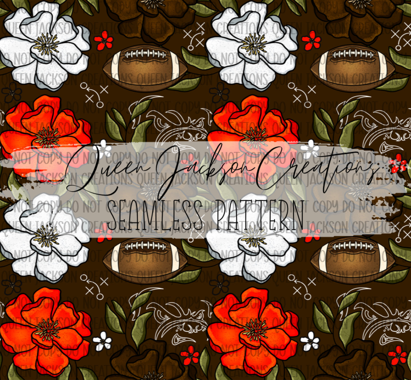 Floral Browns Pattern- Multiple Colorways