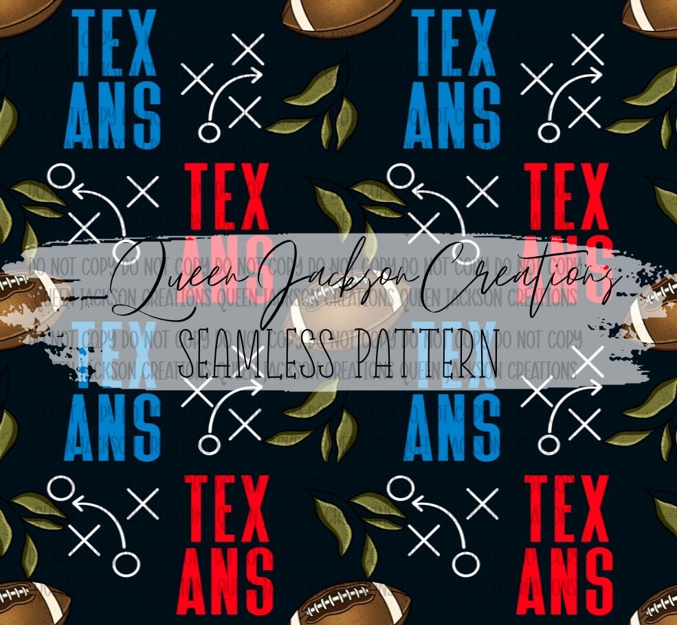 Floral Texans Pattern- Multiple Colorways