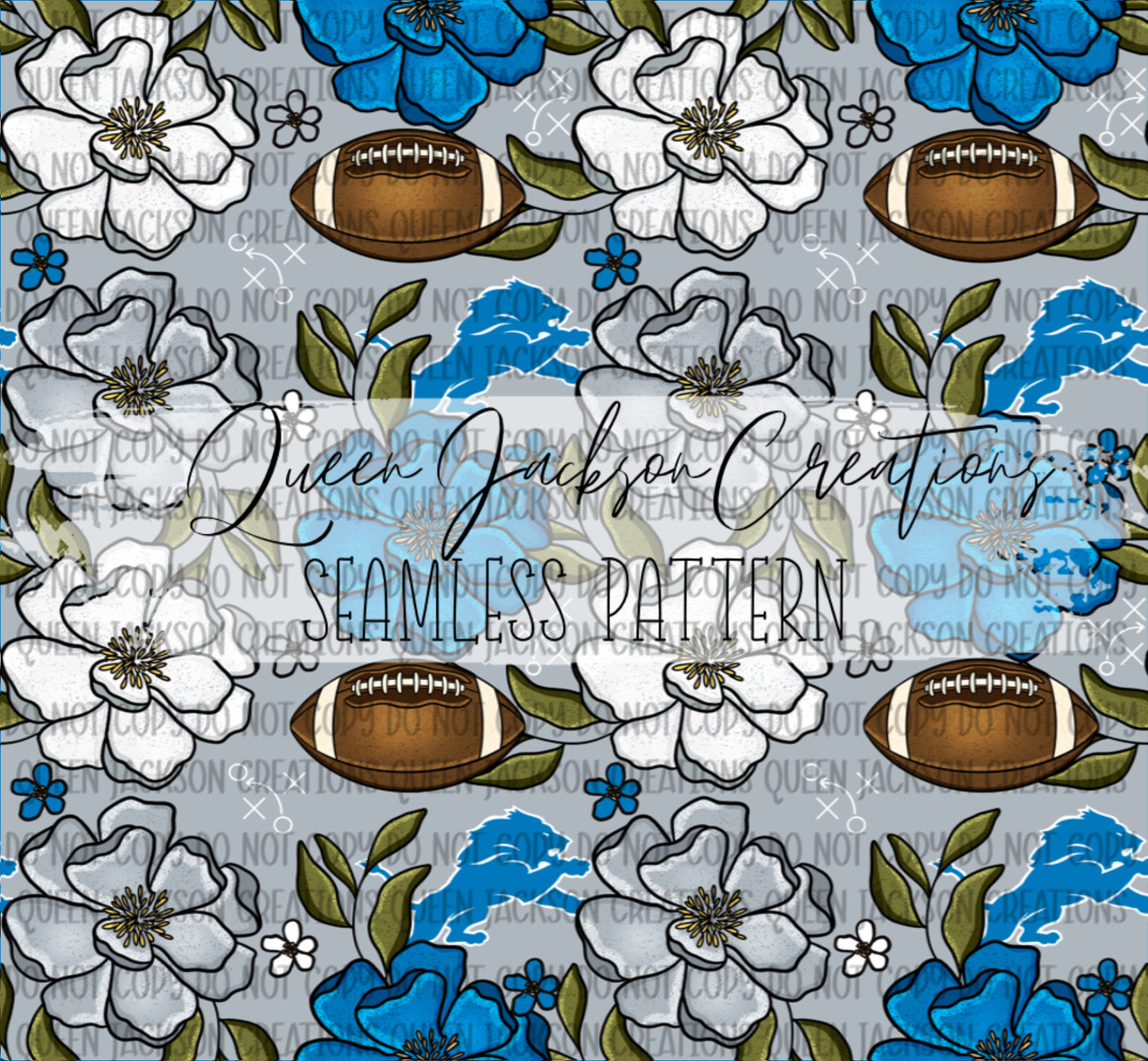 Floral Lions Pattern- Multiple Colorways