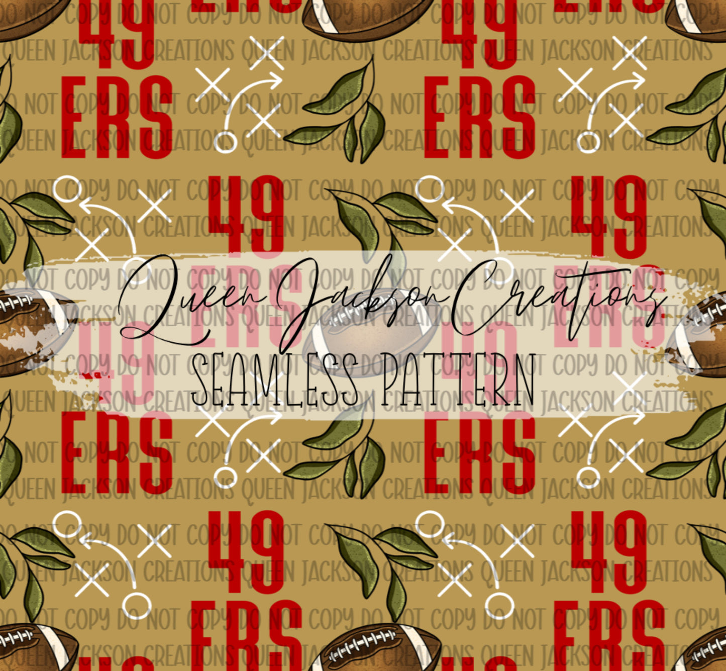 Floral 49ers Pattern- Multiple Colorways