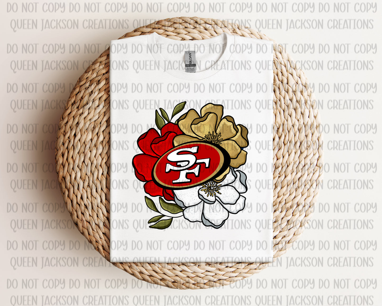 Floral 49ers Pattern- Multiple Colorways