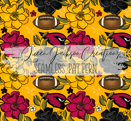 Floral Cardinals Pattern- Multiple Colorways