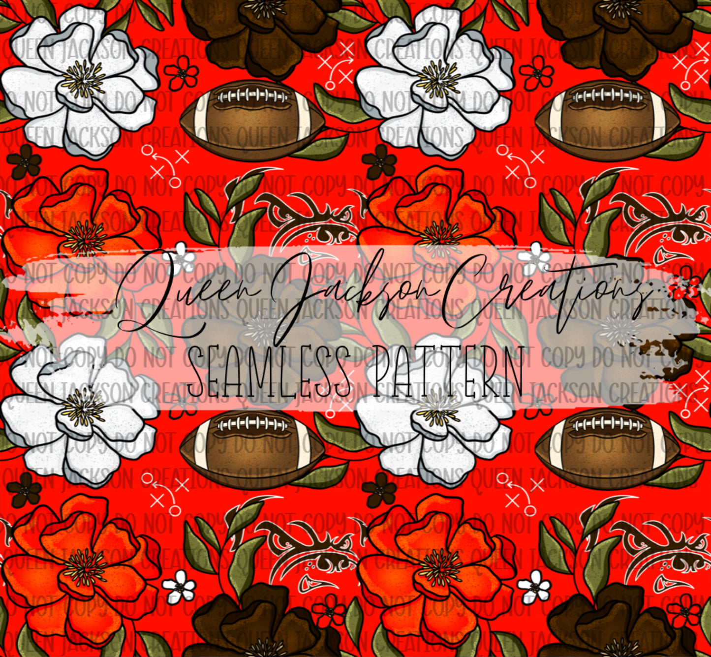 Floral Browns Pattern- Multiple Colorways