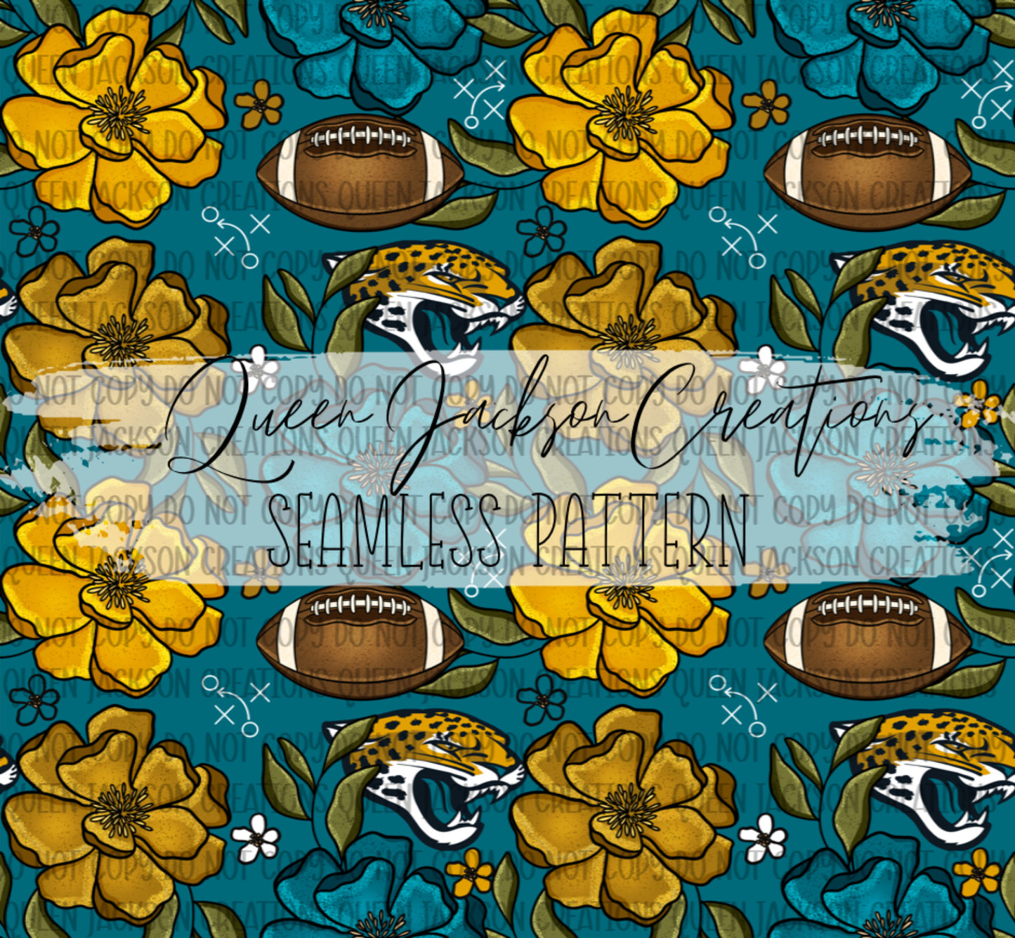 Floral Jaguars Pattern- Multiple Colorways