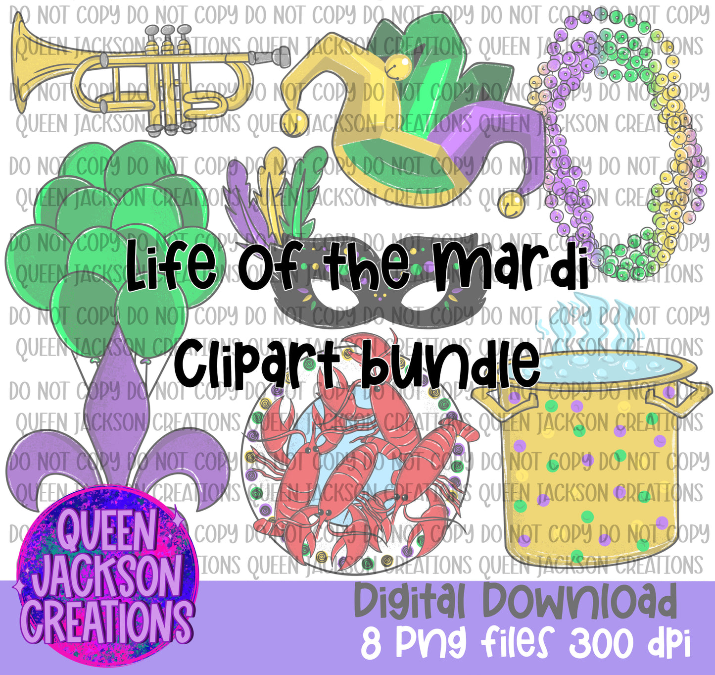 Life of the Mardi Clipart Bundle