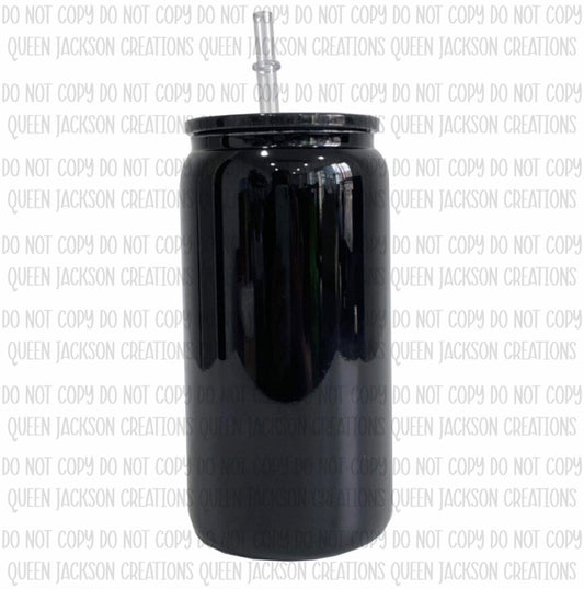 Black Glass Can Cups