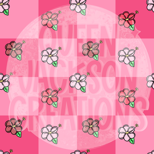 Flower Coord Checkered